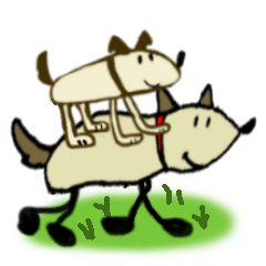 無印犬のスタンプ