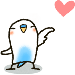 トークの流れに乗れるスタンプ「インコ」