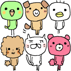 あつまる＊どうぶつの林スタンプ