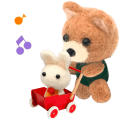 【動く】クマとウサギ