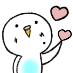 白いインコさんスタンプ　Vol.2