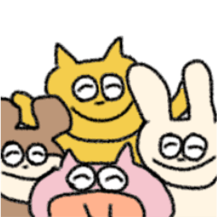 ほのぼの動物達 ねこ うさぎ くま ぶた