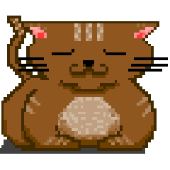 猫の香箱座りスタンプ