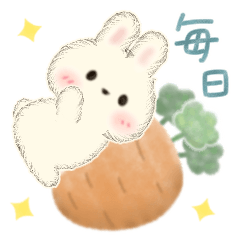 もふリチーうさちゃん2♡おいしいスタンプ