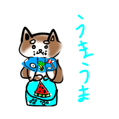 夏だ！柴犬福としっちゃんスタンプ