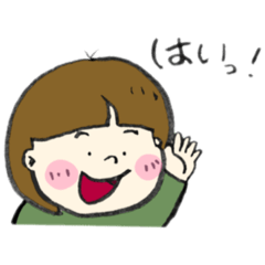 毎日使える　おかっぱの女の子