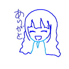 シンプル幽霊少女(白抜き)