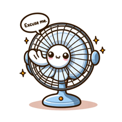 フレンドリー扇風機スタンプ