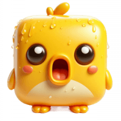 四角いヒヨコ 妄想中