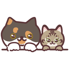 新入りうめちゃんとこまちのスタンプ