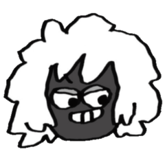 黒色くんの顔スタンプ