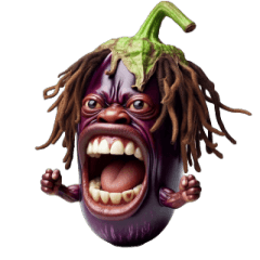 面白い崩壊ナスの変顔