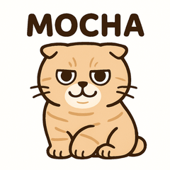 Mocha cat stickers