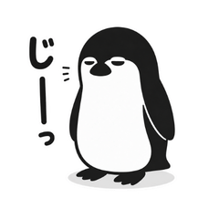どんよりペンギンの小さな反応