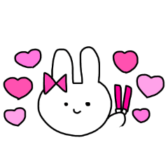 めんへらおたくうさぎ(桃・ピンク)