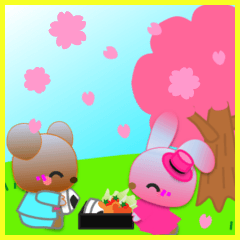 うさぎとくまの日々（春）