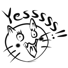 白いネコにゃんの（英語版）