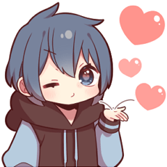 大切な人といっしょに使う男の子スタンプ３