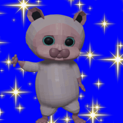 3Dちびひなちゃんの動くスタンプ