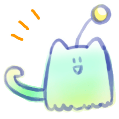 役に立たない　ねこ宇宙人スタンプ