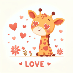 「かわいいキリンの感情」