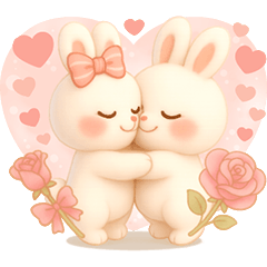 3D風❤️らぶうさ❤️ふんわりらぶらぶ❤️