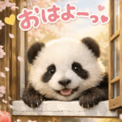 飛び出す♡春パンダ