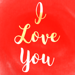 Watercolour Love Messages