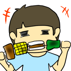 前髪パッツン男の子（夏バージョン）