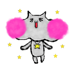 星をつけた猫。