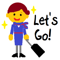 航空会社＆旅行好きのためのスタンプ。