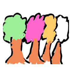 春夏秋冬スタンプ棒人間つき