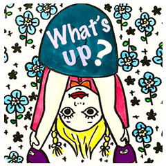 ポップなアートのスタンプ