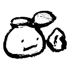 子供が段ボールに書いたあじのあるウサギ！