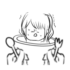 デフォひなスタンプ