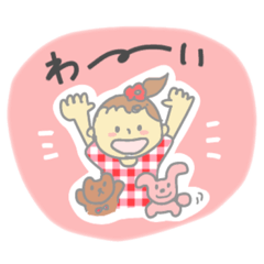 ギンガムチェックのモイハナちゃん