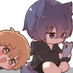 背景で動く！ツンデレ猫耳少年