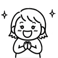 シンプル線画のゆるかわエモートスタンプ