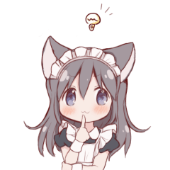 ねこめいどちゃんスタンプ。