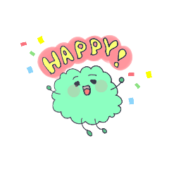 謎のもこもこのスタンプ