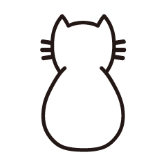 後ろ向きな白猫さん。