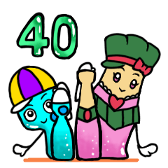 ビンラムネ君＆シャンメリちゃん