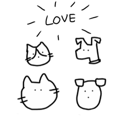 白猫ラテとマルチのシュシュとその仲間達