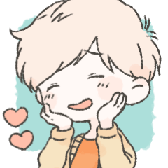 のんびり男子スタンプ