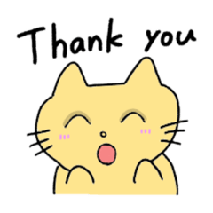 眠そうなネコ3（英語）