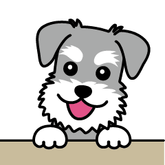Cute! 動く!シュナウザースタンプ