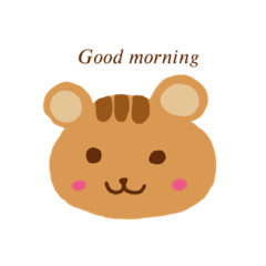 英語版リスの生活スタンプ