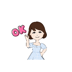 青い服の女の子①