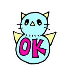 ねことり雪だるま