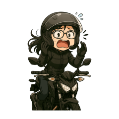 バイク女子、ちょい冷め